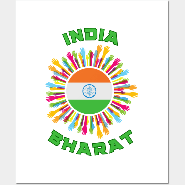 India or Bharat - Akhand All Together Wall Art by 3dozecreations